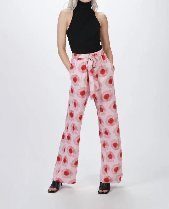 Novyanna Trousers In Pink Anemone