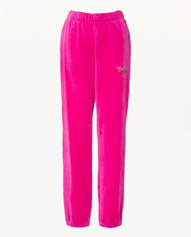 Ombre Stud Joggers Track Pants In Raspberry Pink