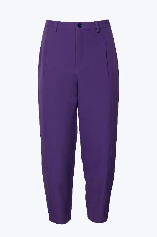 Radish High-Rise Balloon Tapered Pants In Purple