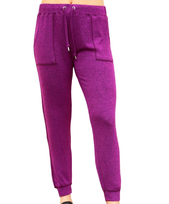 Solid Jogger In Violet