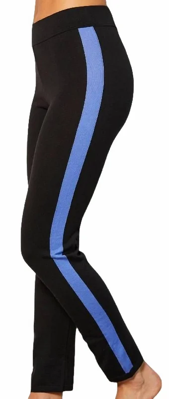 Track Pant In Black/periwinkle