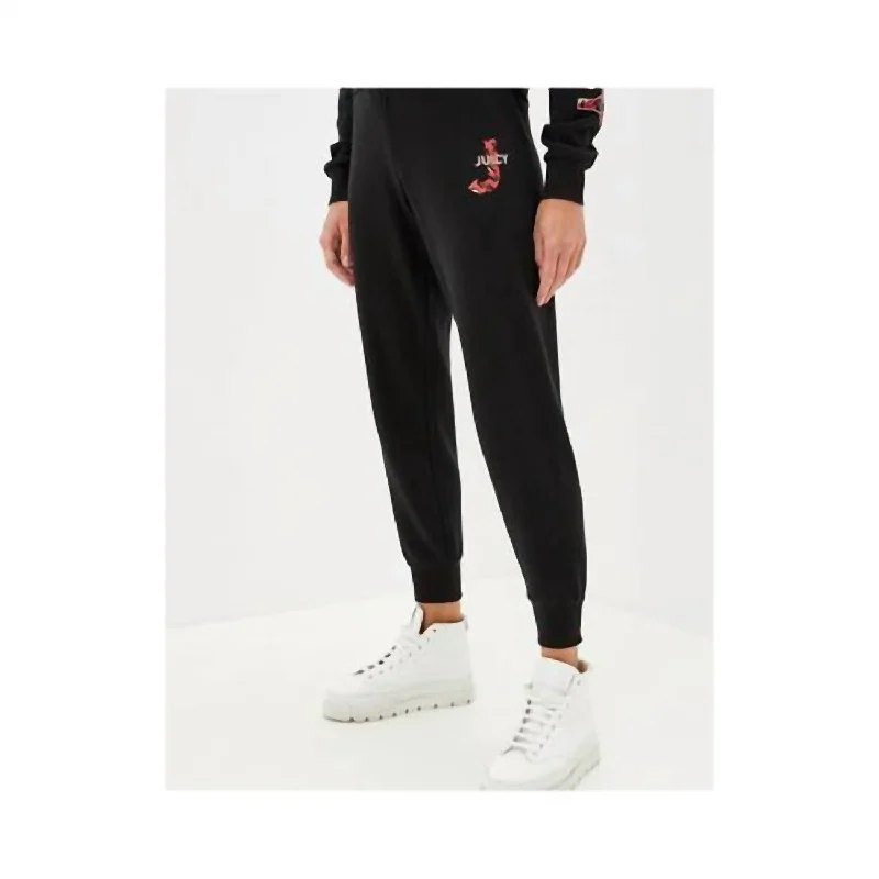 Women's Pitch Juicy Fleece Track Jogger Pants In Black