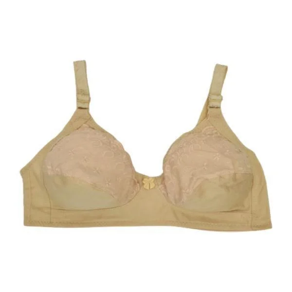 Soft Embroided Everyday Plus Size Bra D-Cup Bra For Women