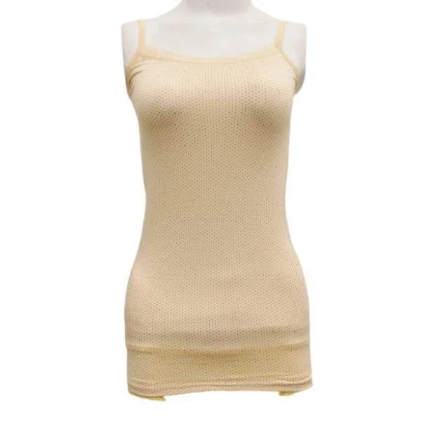 Soft & Stretchable Hip Length Cotton Dotted Camisole For Women