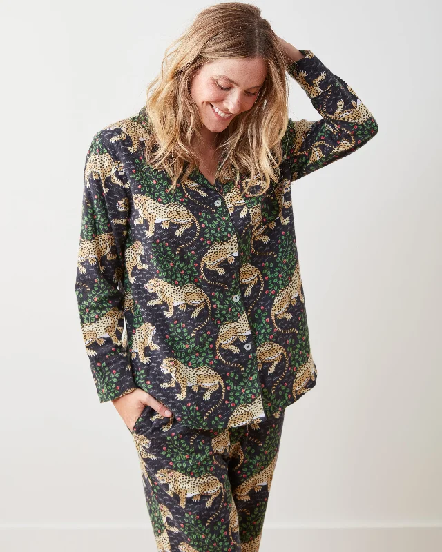 Bagheera - Lightweight Flannel Long PJ Set - Ink