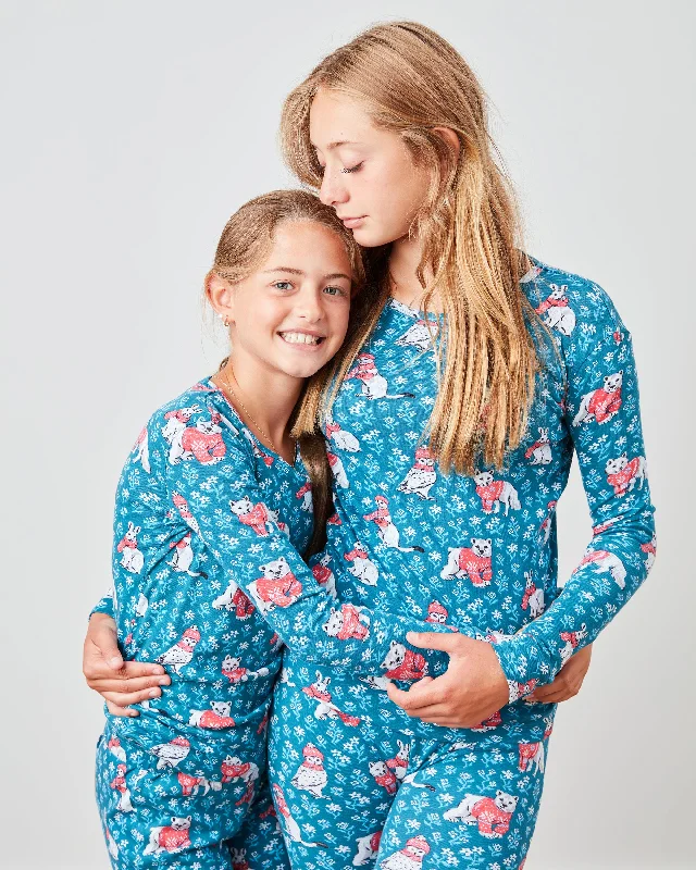 Bundled Up - Kids PJ Set - Navy