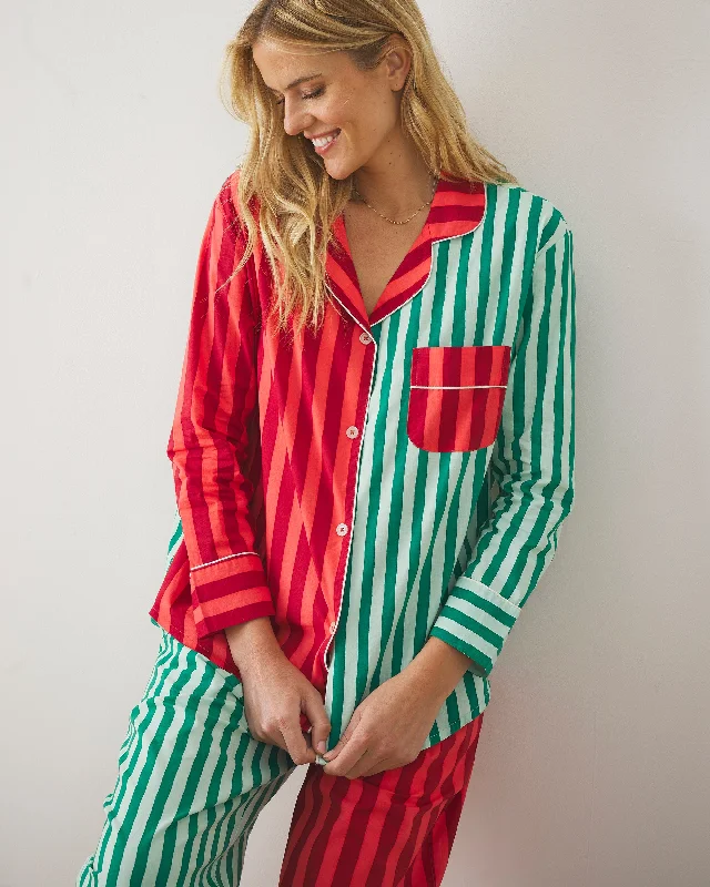 Holiday Stripes - Long PJ Set - Spearmint & Peppermint