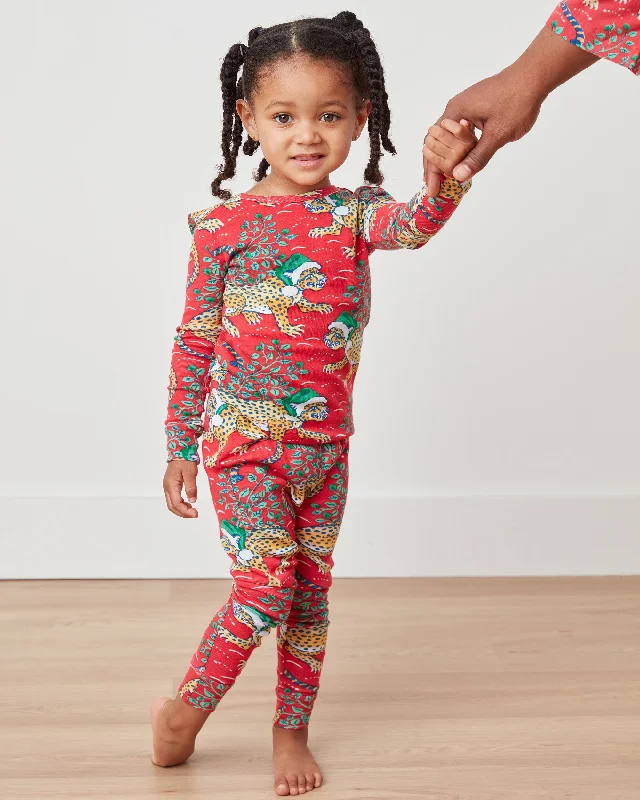 Holly Jolly Bagheera - Kids PJ Set - Ruby