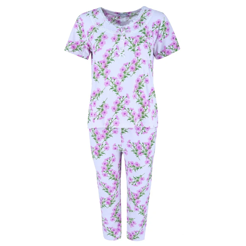 Women's Floral Capri Sleep Set